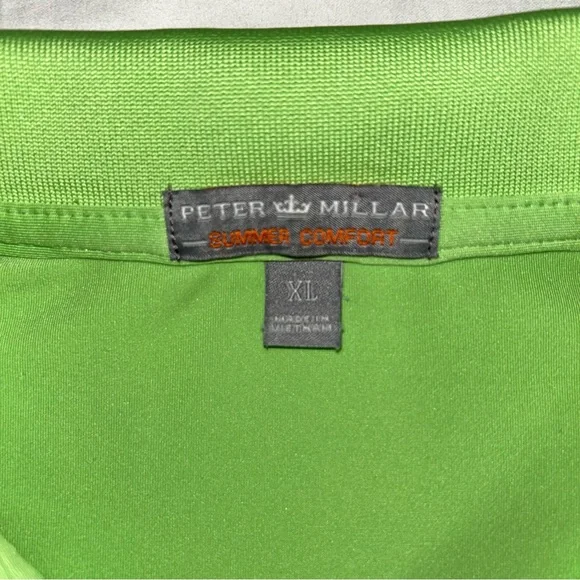 Men's Peter Millar Summer Comfort Green Polo Shirt - Picture 6 of 6